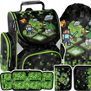 ŠKOLNÁ TAŠKA PASO batoh MINECRAFT triedy 1-3 + 2 ďalšie produkty